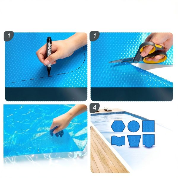 VEVOR Solar Pool Cover Blue 12 Mil Rectangle Heat Retention-6