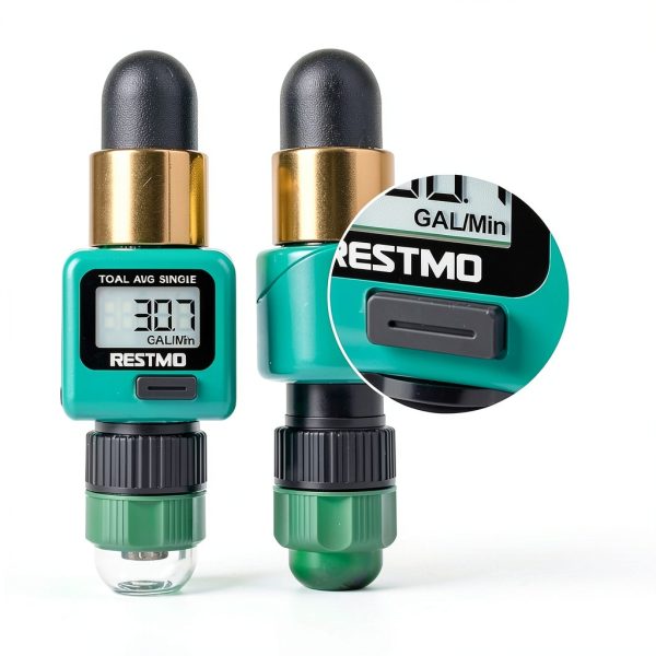 Restmo Water Flow Meter Brass Timer Garden Monitor-2