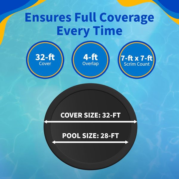 Blue Wave Pool Cover Navy Blue Polyethylene Winter-2