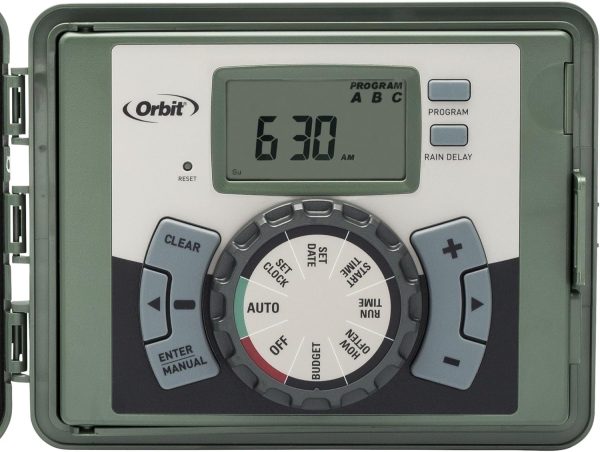 Orbit Sprinkler Timer Watering System Plastic Green Gray-1
