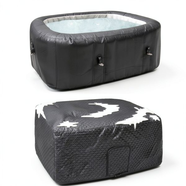 Tlswshsy Insulated Hot Tub Cover Black Square Thermal-3