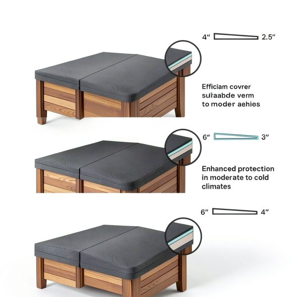 THECOVERGUY Hot Tub Cover Brown Foam Deluxe Outdoor-4