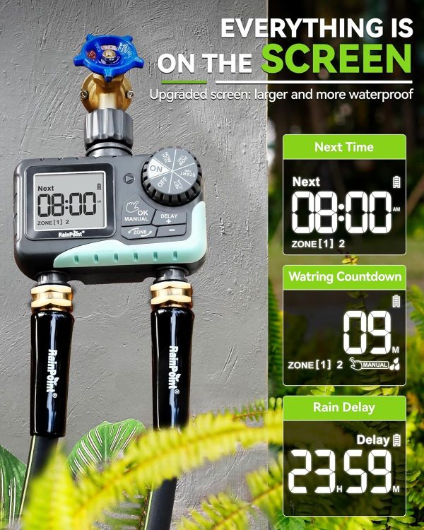 RAINPOINT Watering Timer Blue Metal Plastic 7 Settings-7