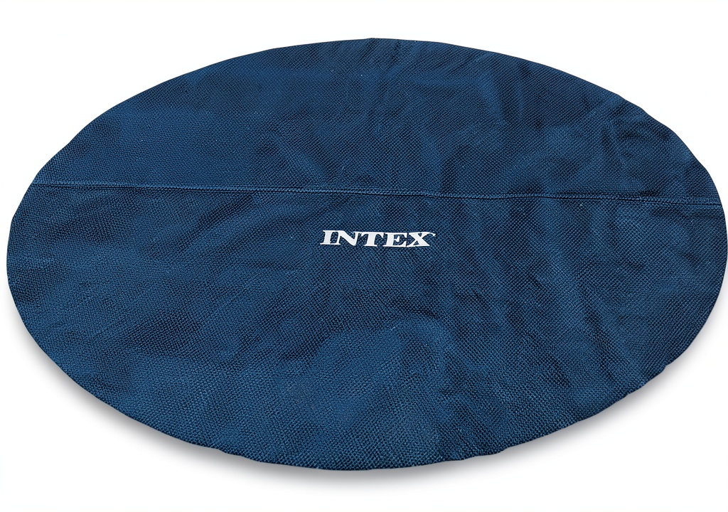 Intex Solar Pool Cover laid flat on a round pool