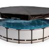 SIHAIAN 14Ft Round Pool Cover 420D Tear Resistant Black-1