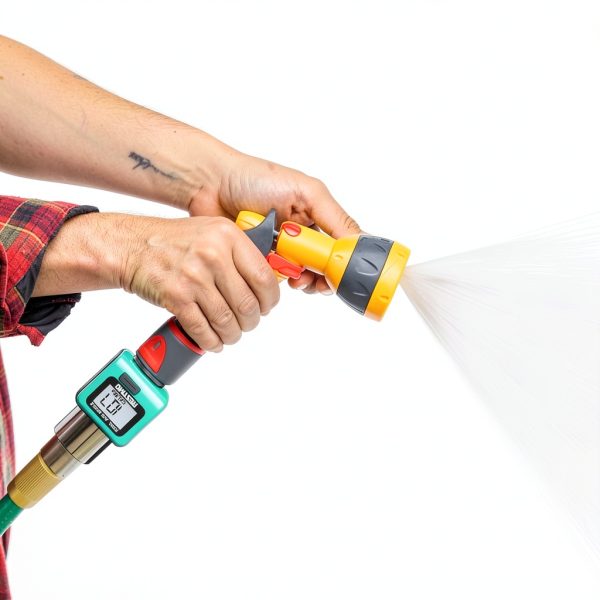 Restmo Water Meter Garden Hose Flow Monitor Brass Inlet-4