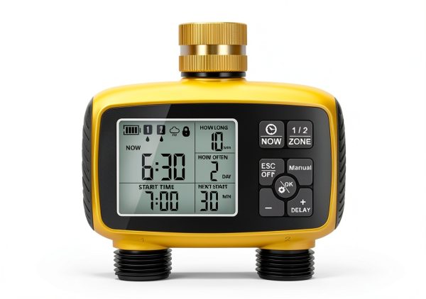 EverBloom Dual Zone Watering Timer Brass Smart Irrigation-0