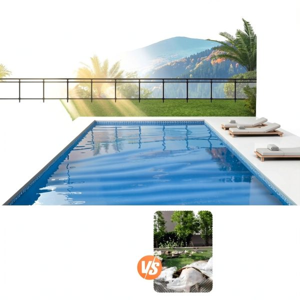 VEVOR Solar Pool Cover Blue 12 Mil Rectangle Heat Retention-1