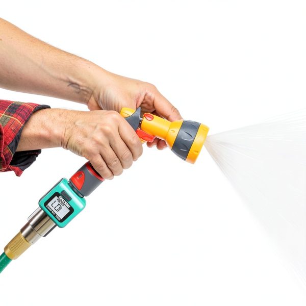 Restmo Water Flow Meter Brass Timer Garden Monitor-3