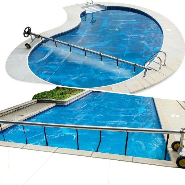 VINGLI Pool Cover Reel Aluminum Rust Resistant Inground-6
