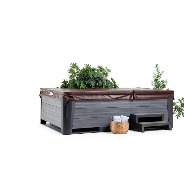 THECOVERGUY Hot Tub Cover Brown Foam Deluxe Outdoor-5