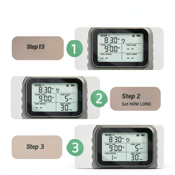 BIGTRIDE Water Timer 6 Settings Plastic Garden Irrigation-8