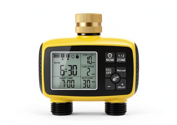 EverBloom Dual Zone Watering Timer Brass Smart Irrigation-7
