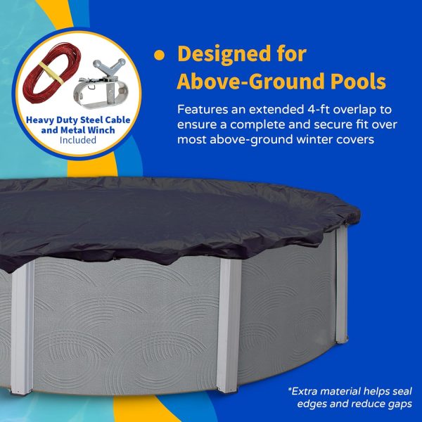 Blue Wave Pool Cover Navy Blue Polyethylene Winter-5