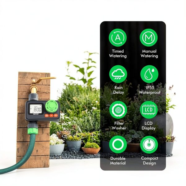 Restmo Watering Timer Outdoor Garden Hose Sprinkler-6