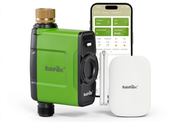 RAINPOINT WiFi Water Timer Brass Inlet Green Smart-0