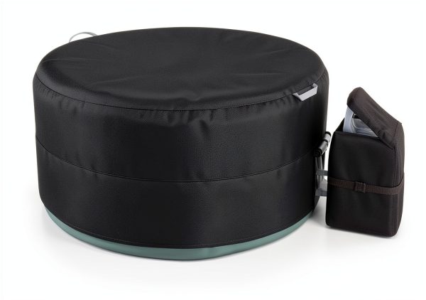 XCZ Hot Tub Cover Black Polyester Insulated Windproof-0