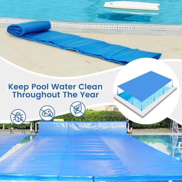 Goplus Solar Pool Cover Blue Thermal Tear Resistant-2