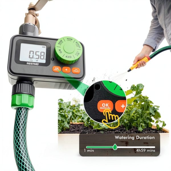 Restmo Watering Timer Outdoor Garden Hose Sprinkler-4