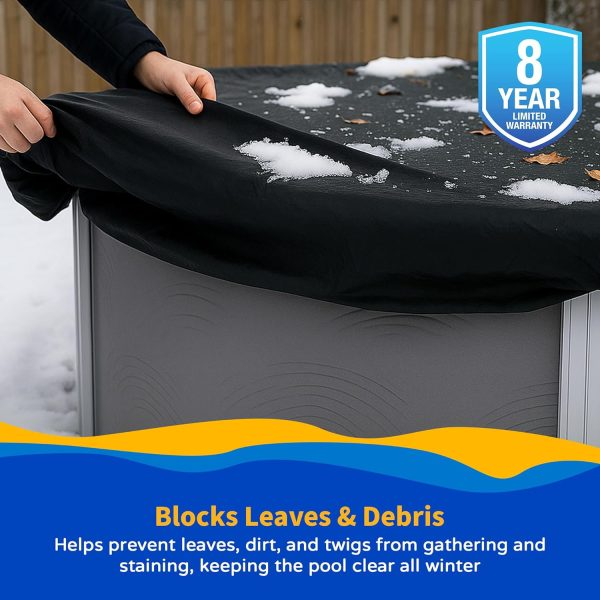 Blue Wave Pool Cover Navy Blue Polyethylene Winter-3
