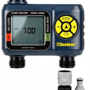 Melnor Watering Timer Dual Valve Rain Delay Garden-0