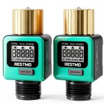 Restmo Water Flow Meter Brass Timer Garden Monitor-0