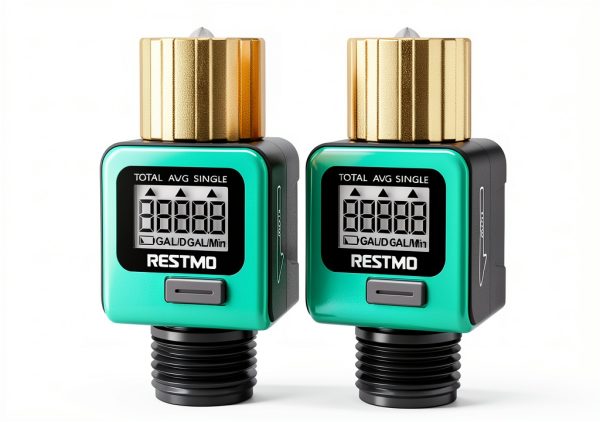 Restmo Water Flow Meter Brass Timer Garden Monitor-0