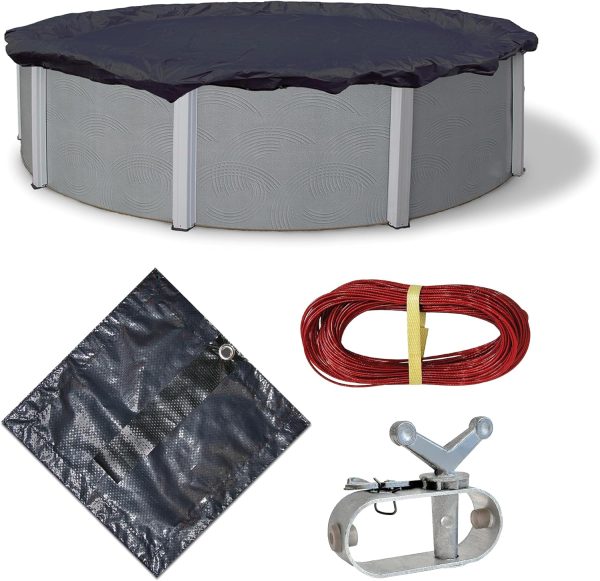 Blue Wave Pool Cover Navy Blue Polyethylene Winter-0