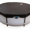 SIHAIAN 14Ft Round Pool Cover 420D Tear Resistant Black-0