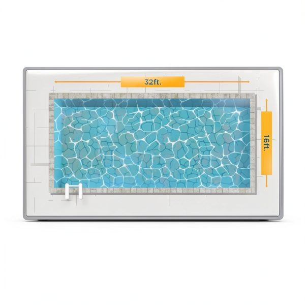 Sun2Solar Blue Solar Pool Cover 16x32 Rectangle Resin-4