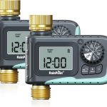 RAINPOINT Brass Watering Timer Green 5 Settings Garden Hose-0