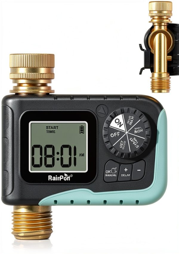 RAINPOINT Metal Water Timer Brass Hose Automatic Irrigation-0