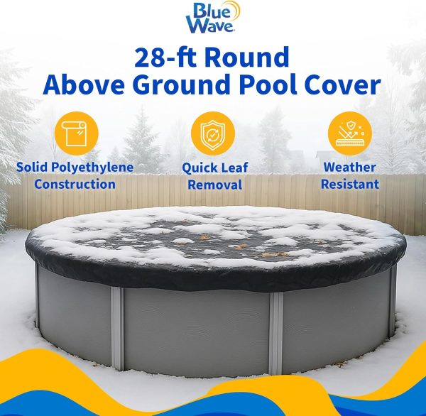 Blue Wave Pool Cover Navy Blue Polyethylene Winter-1