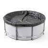 SIHAIAN 14Ft Round Pool Cover 420D Tear Resistant Black-5