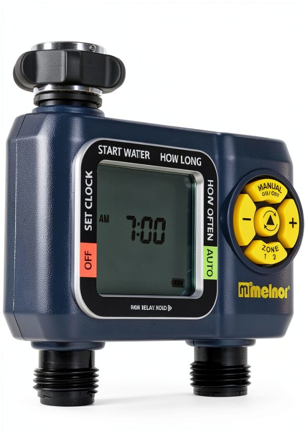 Melnor Watering Timer Dual Valve Rain Delay Garden-3