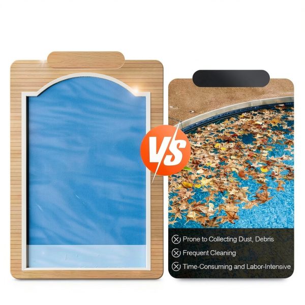 VEVOR Solar Pool Cover Blue 12 Mil Rectangle Heat Retention-5