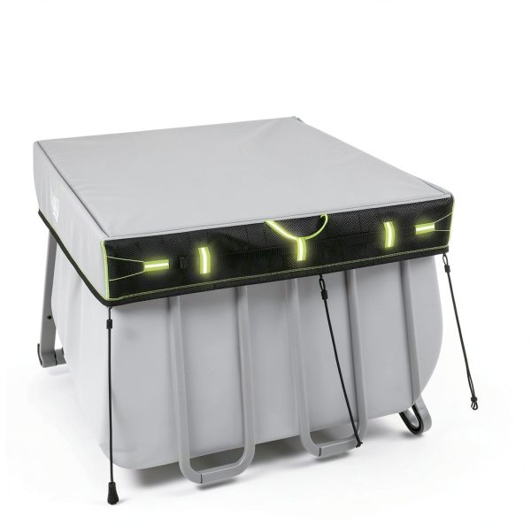 UIRWAY Rectangular Pool Cover Black Durable Windproof Design-5