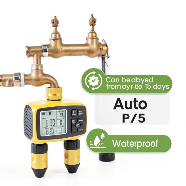 EverBloom Dual Zone Watering Timer Brass Smart Irrigation-4