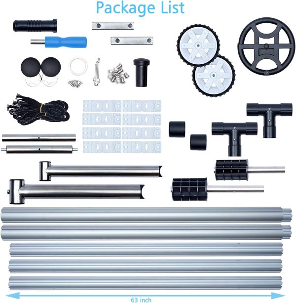 Nollapo Aluminum Pool Cover Reel Inground Gray Safety Cover-5