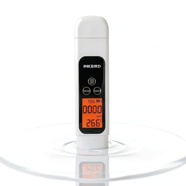 TDS Meter Digital Water Tester INKBIRD 3-in-1 EC Temp Meter White-0